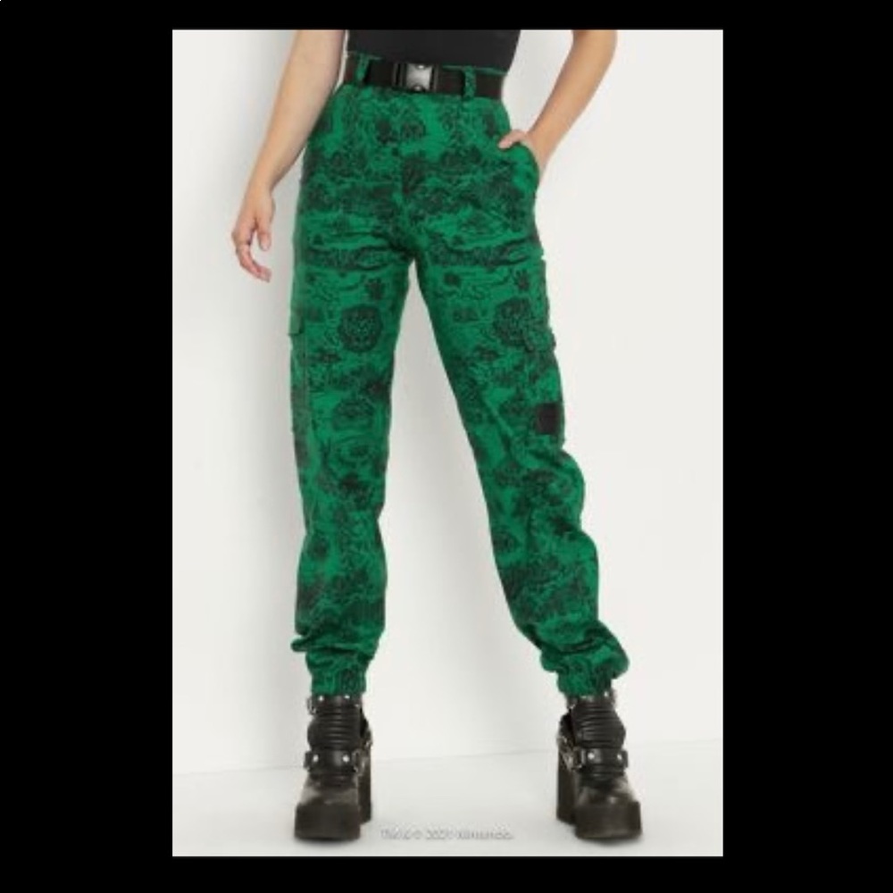 Kingdom of Hyrule Map Cargo pants - Size 14 (AUS) - Blackmilk Clothing / Zelda